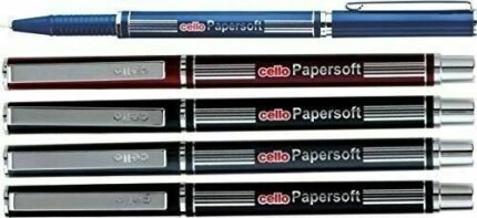 CELLO PAPER SOFT BALL PEN BLUE INK MIX BODY COLOR 20 PCS