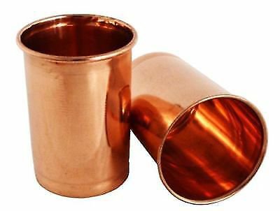 Copper Designer Plain Glass - Strong & Durable, For Drinking Water 300ml